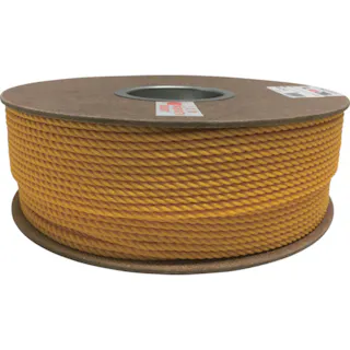 【CAINZ-DASH】ユタカメイク ポリエチレンロープドラム巻 4mm×200m イエロー PRE-80【別送品】