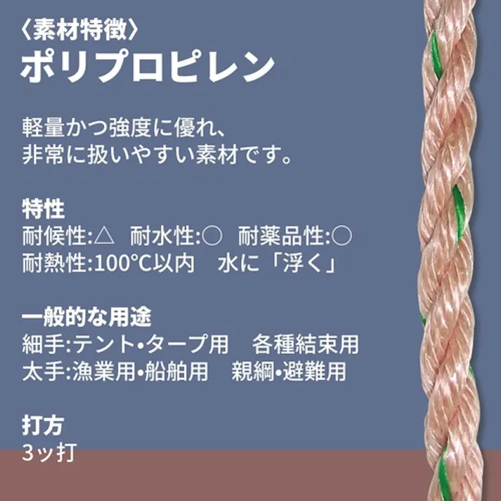 【CAINZ-DASH】ユタカメイク PPロープドラム巻 12mm×100m PRP-6【別送品】