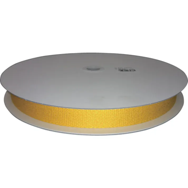 【CAINZ-DASH】ユタカメイク 平ベルトアクリルカラー 25mm×25m イエロー PAD-302【別送品】