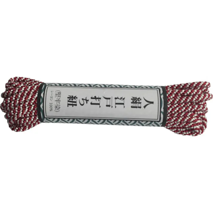 【CAINZ-DASH】ユタカメイク 江戸打ち紐 細丸 約5.5m 紅白 AR-1032【別送品】