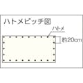 【CAINZ-DASH】ユタカメイク 糸入りシート　採光性めかくしシート　０．９ｍ×２．７ｍ　クリア　ハトメ数３４ B-316【別送品】