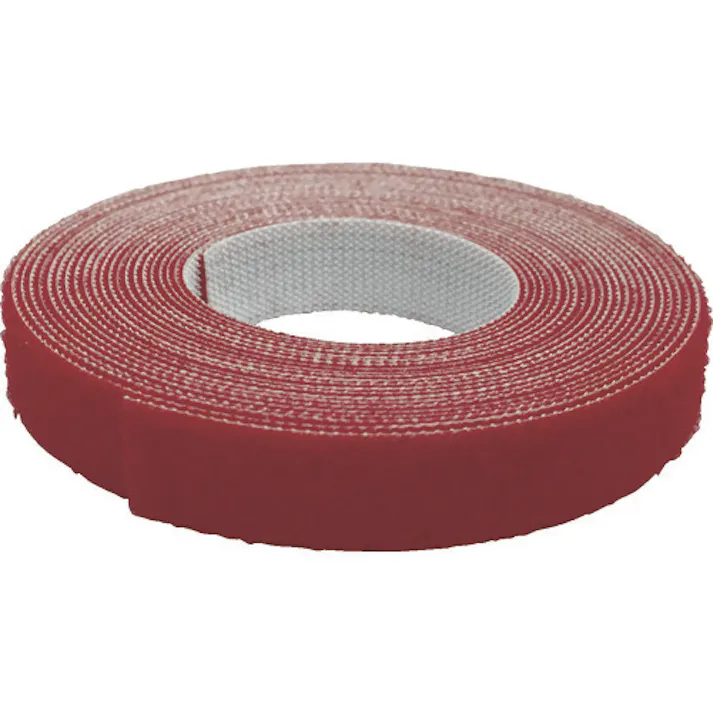 【CAINZ-DASH】ユタカメイク マジックテープ 超薄型マジックバンド 10mm×3m レッド G-825【別送品】