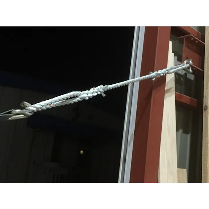 【CAINZ-DASH】ユタカメイク 台付ロープ PE&PP混紡ロープ 9mmX2m DR-92【別送品】