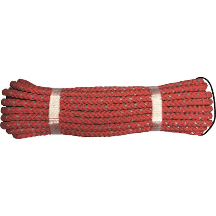 【CAINZ-DASH】ユタカメイク PP反射ロープ レッド 8mm×10m PPH-81R【別送品】