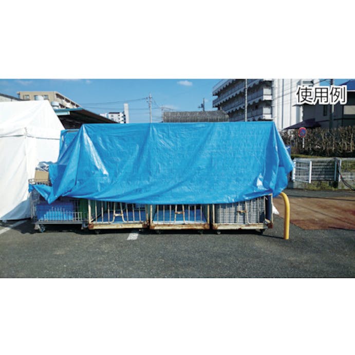 【CAINZ-DASH】ユタカメイク 薄手ブルーシート　３．６ｍ×５．４ｍ BS-MK【別送品】