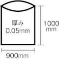 【CAINZ-DASH】ワタナベ工業 業務用ポリ袋９０Ｌ　白半透明　（１０枚入） M-90D【別送品】