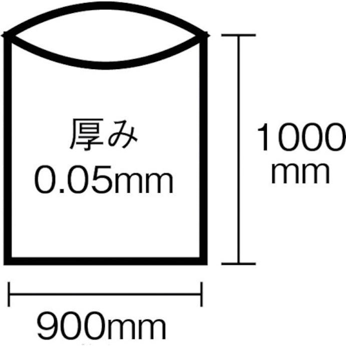 【CAINZ-DASH】ワタナベ工業 業務用ポリ袋９０Ｌ　白半透明　（１０枚入） M-90D【別送品】