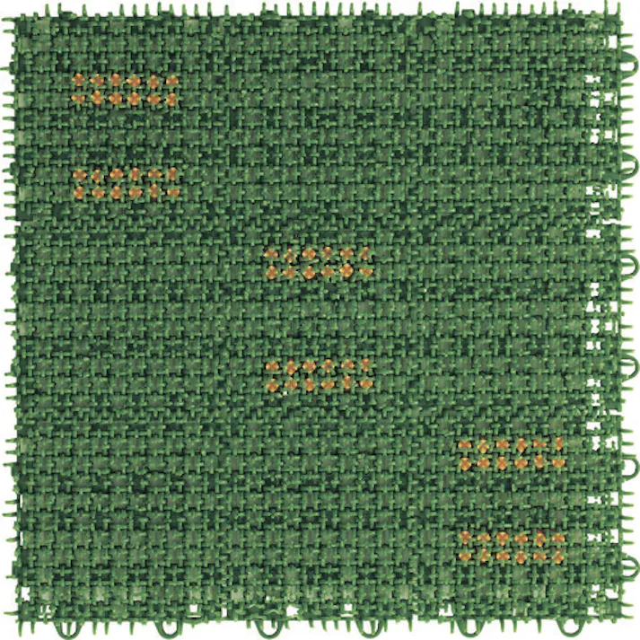 【CAINZ-DASH】ワタナベ工業 人工芝 ブラッシングターフ 30cm×30cm グリーン BT-300【別送品】