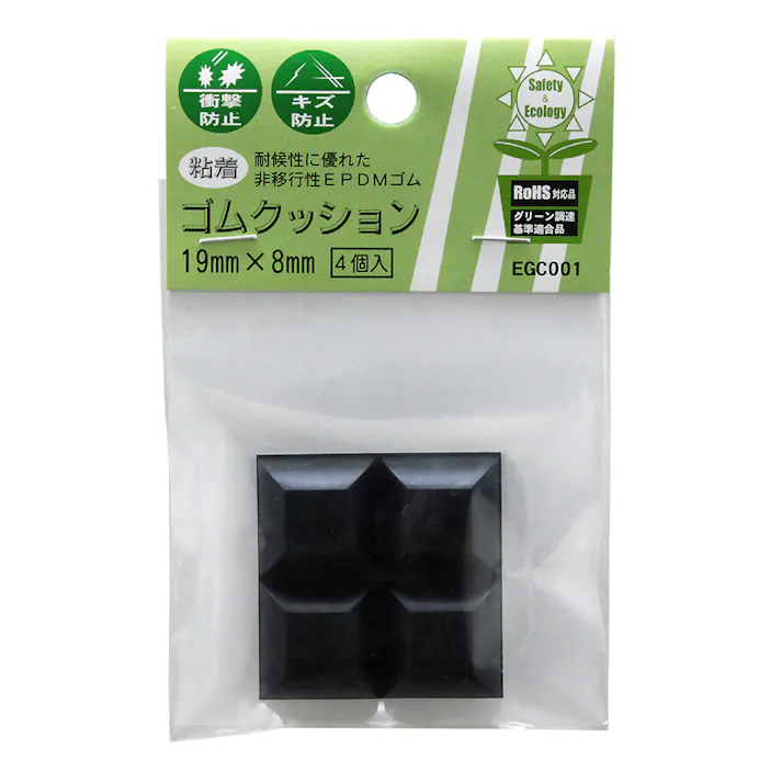 WAKI 粘着ゴムクッション EGC-001 4個入り