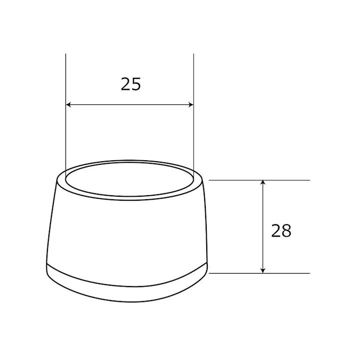 WAKI パイプキャップ 黒 25mm用 GT-515 4個入
