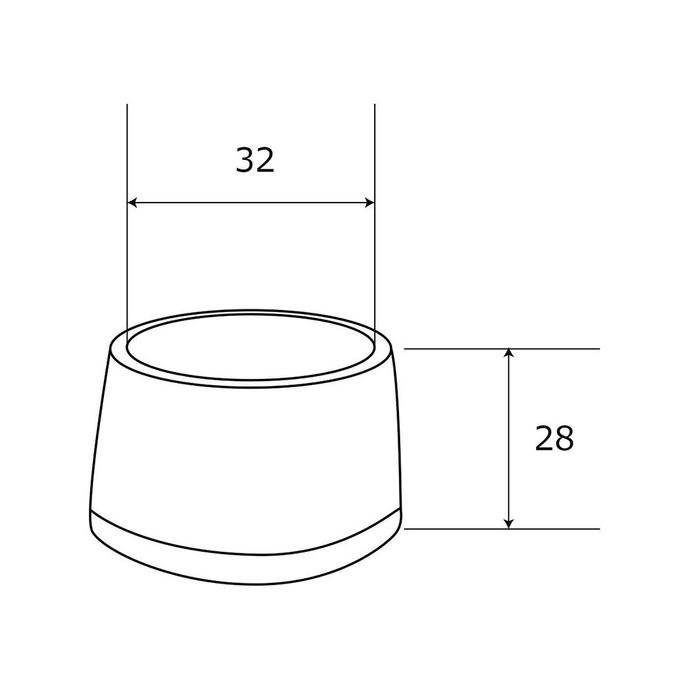WAKI パイプキャップ 黒 32mm用 GT-517 4個入 | ねじ・くぎ