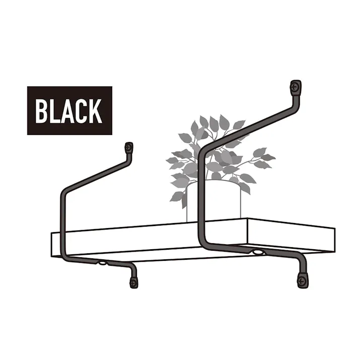 Kabette カベッテ シェルフ 黒 KA-C12 1枚用