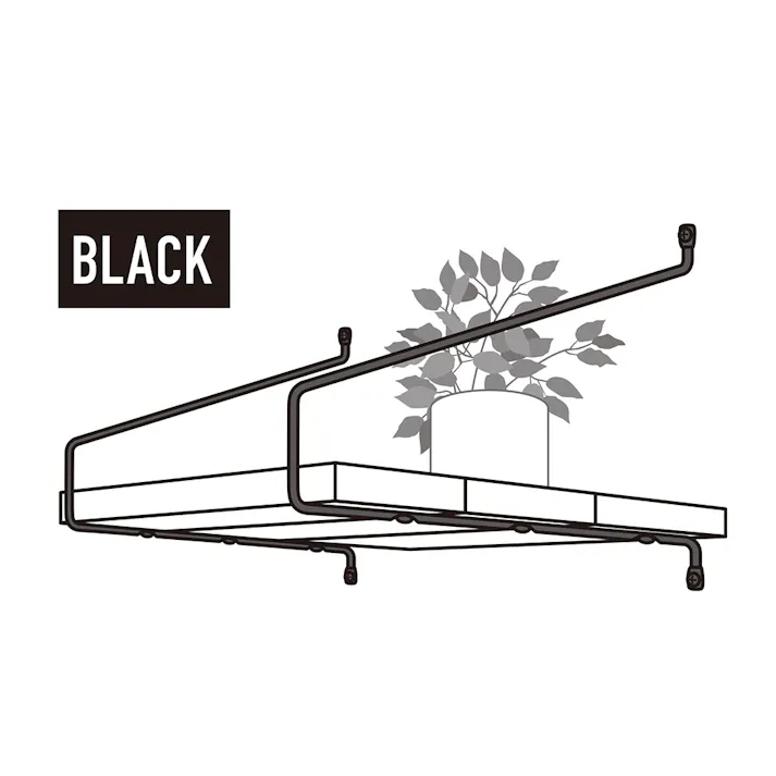 Kabette カベッテ シェルフ 黒 KA-C32 3枚用