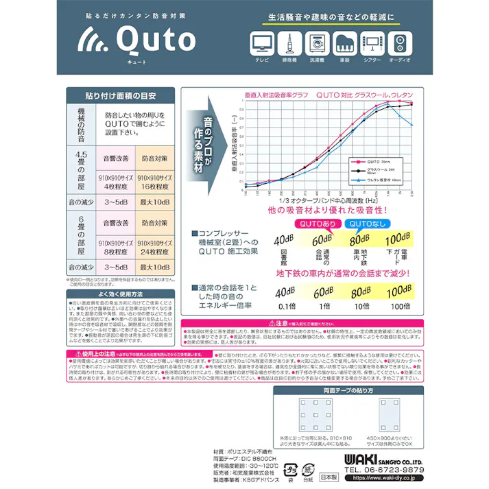 WAKI Quto 白 WBK-07 35×910×910mm