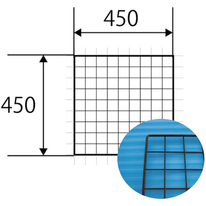 【CAINZ-DASH】和気産業 メッシュパネル 450X450mm 黒 EMP026【別送品】