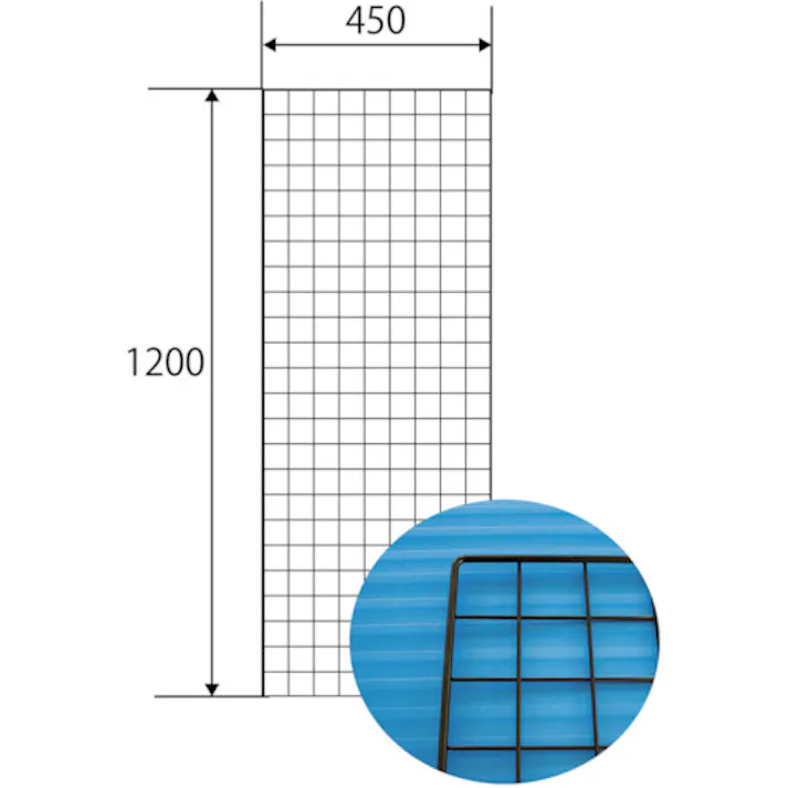 【CAINZ-DASH】和気産業 メッシュパネル 450X1200mm 黒 EMP020【別送品】