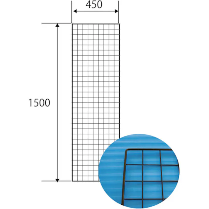 【CAINZ-DASH】和気産業 メッシュパネル 450X1500mm 黒 EMP017【別送品】
