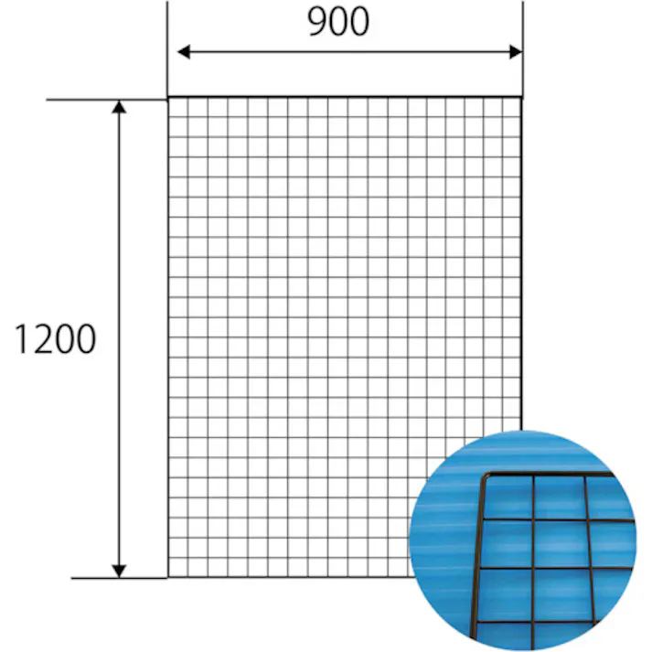 【CAINZ-DASH】和気産業 メッシュパネル 900X1200mm 黒 EMP008【別送品】