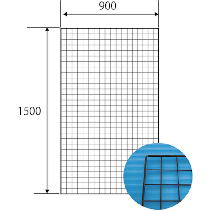 【CAINZ-DASH】和気産業 メッシュパネル 900X1500mm 黒 EMP005【別送品】