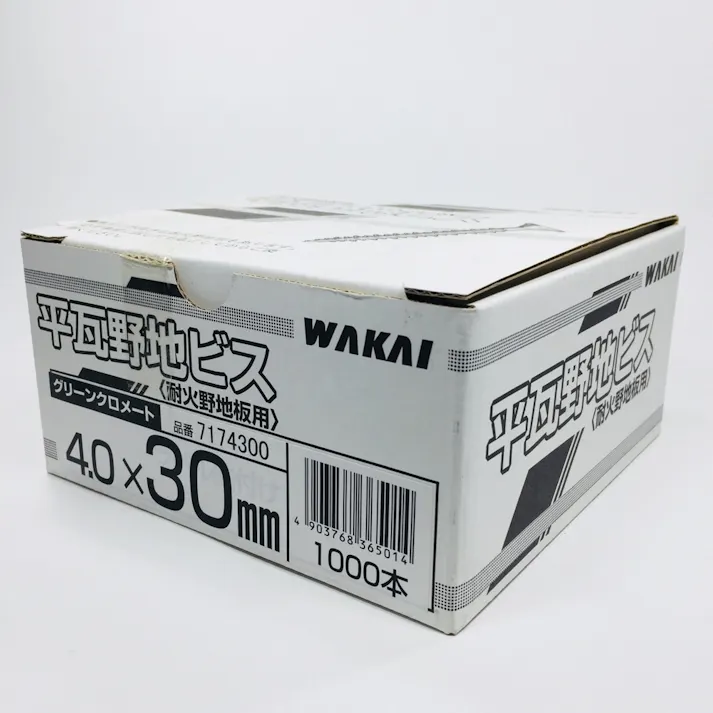 WAKAI 平瓦野地ビス 耐火野地板用 グリーンクロメート 4×30mm 1000本入