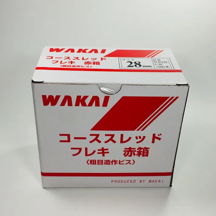 WAKAI コーススレッド フレキ 全ねじ WR28F 28mm 1000本入 赤箱