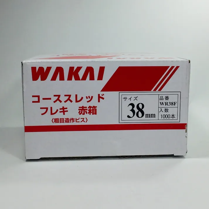WAKAI コーススレッド フレキ 全ねじ WR38F 38mm 1000本入 赤箱