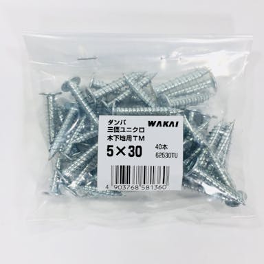 WAKAI ダンバ 三価ユニクロ 木下地用TM 5×30mm 40本入 袋入り