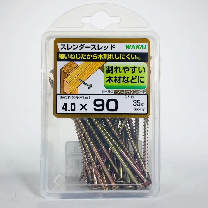 WAKAI スレンダースレッド 4.0×90mm 35本入