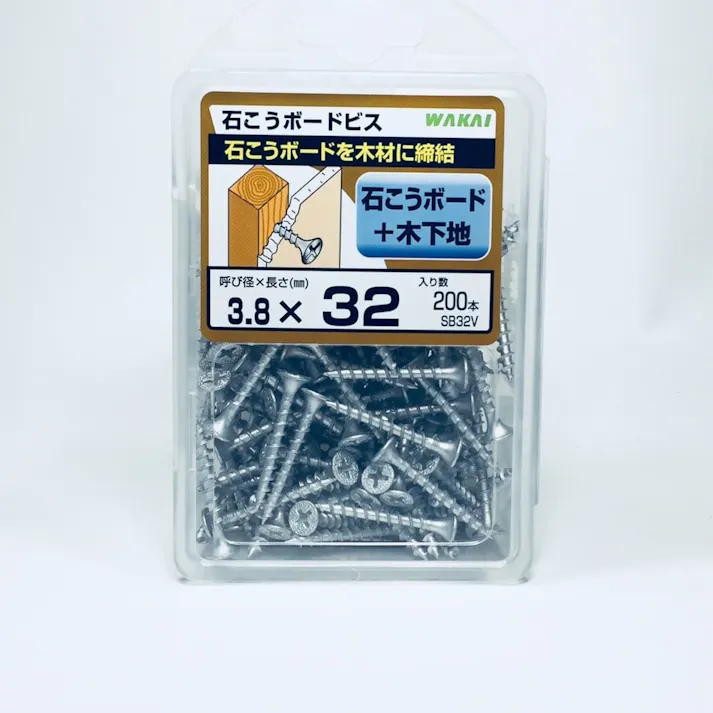 WAKAI 石こうボードビス 3.8×32mm 200本入