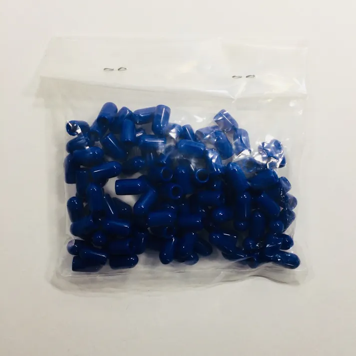 WAKAI ダンバ ドリルビス用 刃先カバー ブルー M5 100本入 袋入り