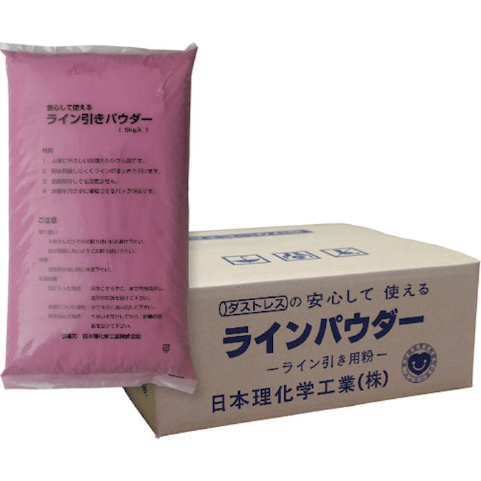 【CAINZ-DASH】日本理化学工業 ラインパウダー５キロ×４袋　赤 DLP-5-R【別送品】