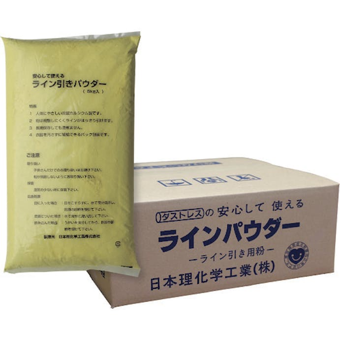 【CAINZ-DASH】日本理化学工業 ラインパウダー５キロ×４袋　黄 DLP-5-Y【別送品】