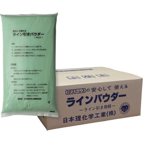 CAINZ-DASH】日本理化学工業 ラインパウダー５キロ×４袋 緑 DLP-5-G 