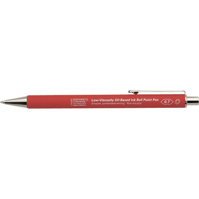 【CAINZ-DASH】ニトムズ 低粘度油性ボールペン　０．７ｍｍ　レッド S5112【別送品】