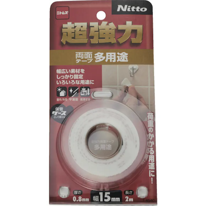 【CAINZ-DASH】ニトムズ 超強力両面テープ多用途15×2 T4540【別送品】