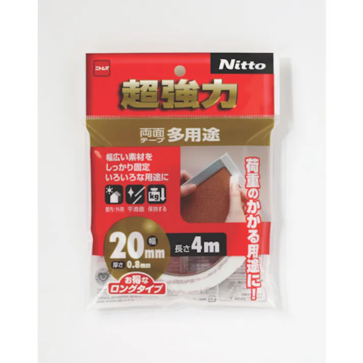 【CAINZ-DASH】ニトムズ 超強力両面テープ多用途20×4 T4543【別送品】