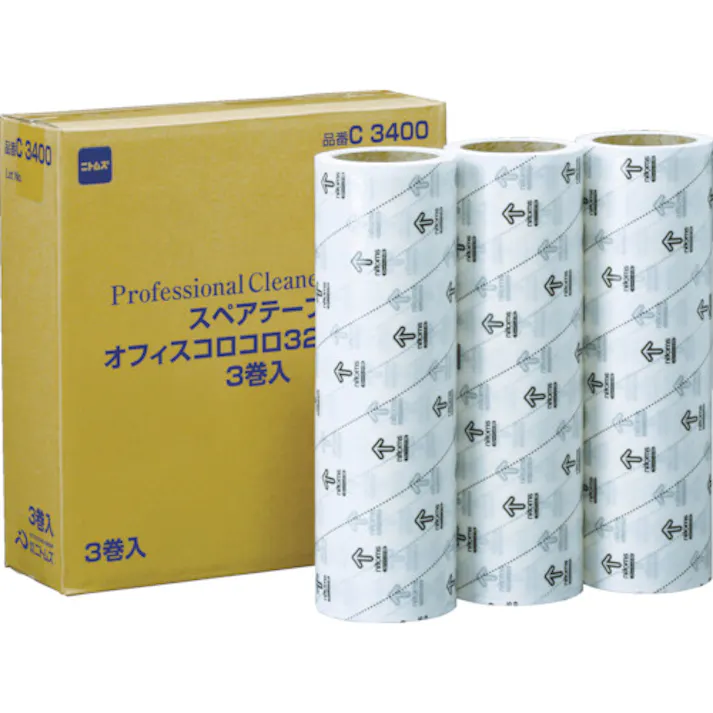 【CAINZ-DASH】ニトムズ オフィスコロコロスペア320 40M (3巻入) C3400【別送品】