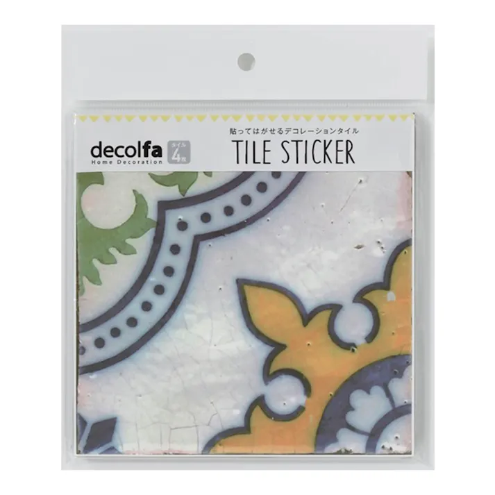 ニトムズ ウォールステッカー タイルステッカー ホワイト 4枚入