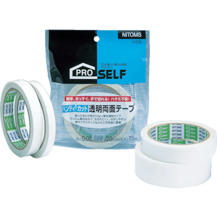 【CAINZ-DASH】ニトムズ ハンディカット透明両面テープ30 J1240【別送品】