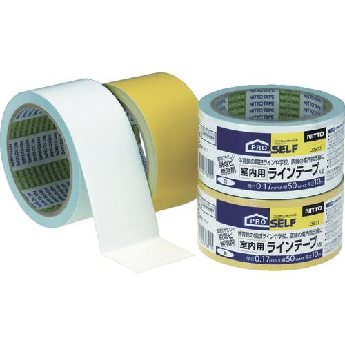 ニトムズ ラインT室内 黄 J3821 ラインテープ(ラインテープ)