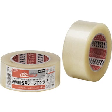【CAINZ-DASH】ニトムズ 透明梱包用テープ　ロング J6180【別送品】
