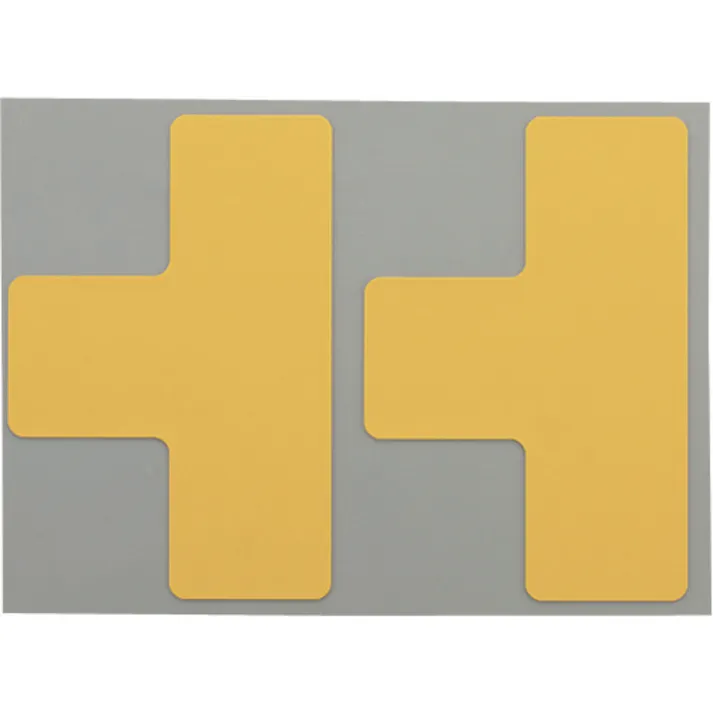 【CAINZ-DASH】ニトムズ 耐久フロアサインズT型M黄20枚 Y6037【別送品】