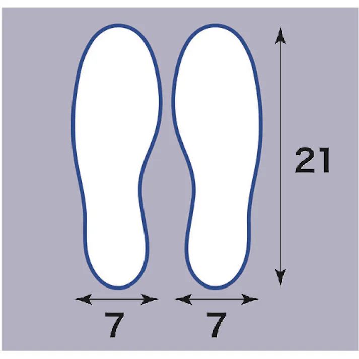 【CAINZ-DASH】ニトムズ 耐久フロアサインズ足型白20枚 Y6042【別送品】