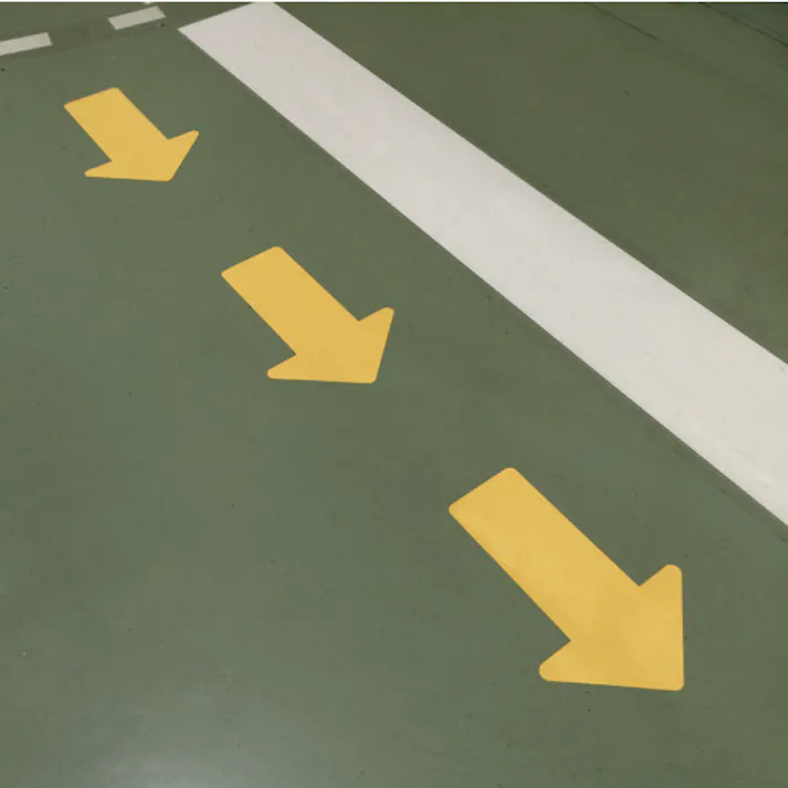 【CAINZ-DASH】ニトムズ 耐久フロアサインズ矢印白20枚 Y6044【別送品】