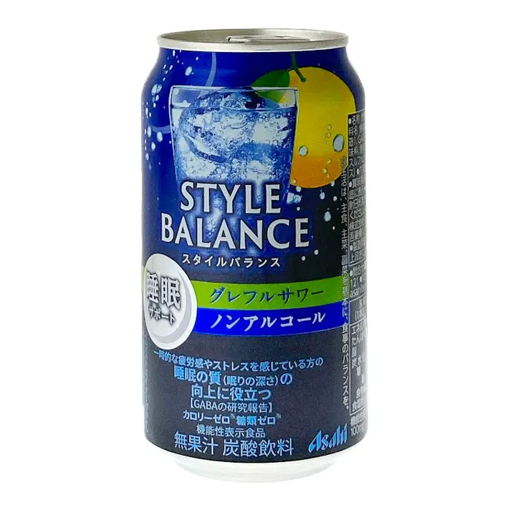 アサヒスタイルバランス 睡眠サポート グレフルサワー ノンアルコール 350ml×1本