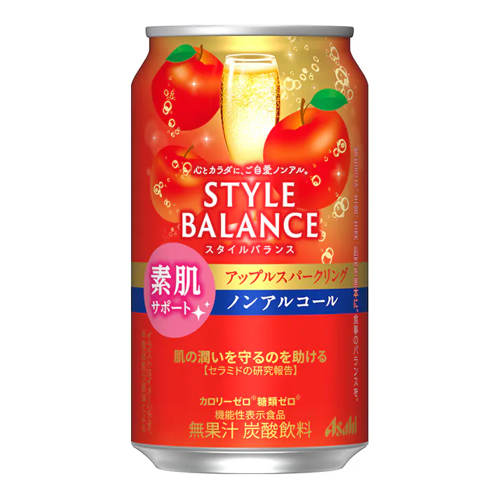 アサヒスタイルバランス 素肌サポート アップルスパークリング ノンアルコール 350ml×1本