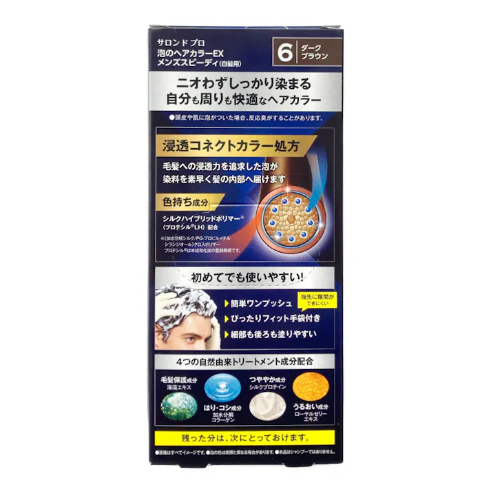 サロンドプロ 泡のヘアカラーEXメンズスピーディ 6 ダーク ブラウン