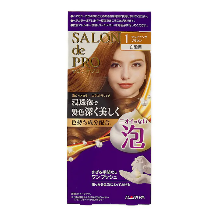 ダリヤ サロンドプロ 泡のヘアカラー エクストラリッチ (白髪用) 1 シャイニングブラウン