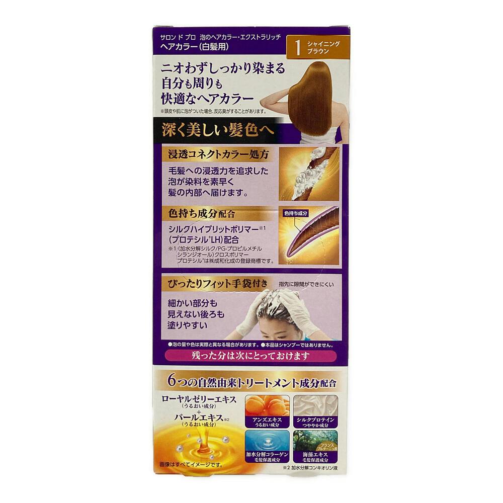 ダリヤ サロンドプロ 泡のヘアカラー エクストラリッチ (白髪用) 1