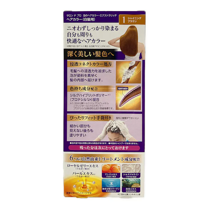 ダリヤ サロンドプロ 泡のヘアカラー エクストラリッチ (白髪用) 1 シャイニングブラウン